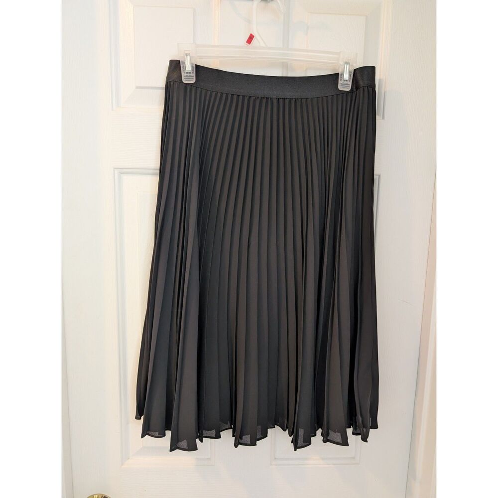 Express Black Pleated Midi Skirt - Size M